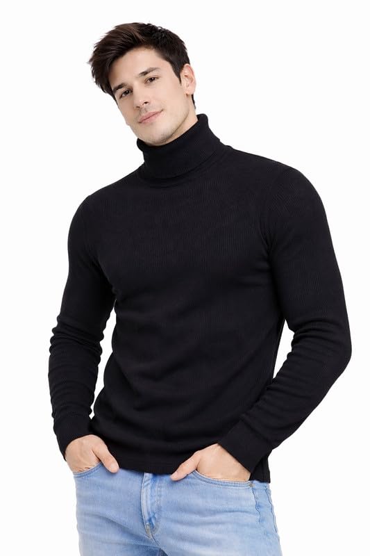 Mens Stripes Full Sleeve High Neck T Shirt| Comfortable, Lightweight,Breathable, Skin Friendly-picture-53