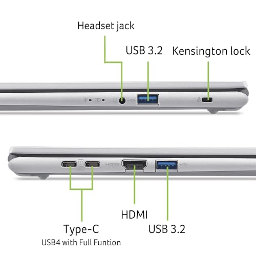 Acer Aspire Go 15 (AG15-72P-792F) Laptop, 15,6 FHD IPS Display, Intel Core 7 150U, 16 GB RAM, 1 TB SSD, Intel Grafik, Windows 11, QWERTZ Tastatur, Silber