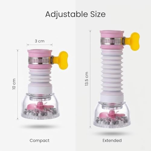 Image of 360 Rotating Water Faucet Aerator (Pack of 2) | Anti-Splash Tap Nozzle | Adjustable Expandable Faucet Sprayer | Kitchen & Bathroom Tap Filter Attachment