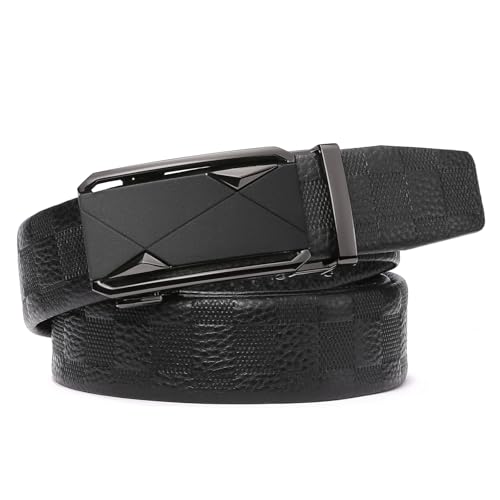 GOIACII Genuine Leather Ratchet Belt for Men Tactical Gun Belt Mens Golf Belt with Automatic Slide Buckle2