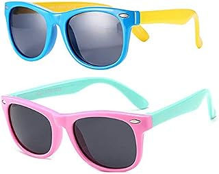 FOURCHEN Kids Polarized Sunglasses TPEE Flexible Frame for Girls Boys Age 3-10