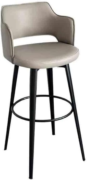 Chaise de bar pivotante XJBTBA design gris avec dossier haut de gamme