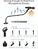 Etour 19-inch Gooseneck Microphone Stand, Heavy-Duty Flexible Mic Holder with Flange Mount Base, Ideal for Podium, Studio, Podcasts, Lectures, Broadcasts, Gaming and Streaming #3