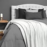 Northwest Ashford Home Cozy Warmwell Blanket – Winter White Twin Size 60 x 80 Inch – Ultra Soft Plush Fleece Throw for Bed or Couch