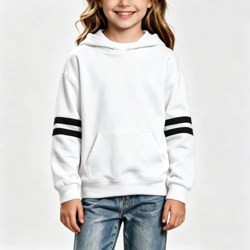 Ayolanni teen girl hoodie Hoodies for Teen Girls Cute Trendy Hooded Sweatshirt Youth Kids Clothes White - image 6