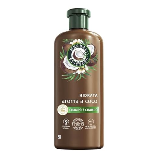 Herbal Essences Champú Hidratante Aroma Coco, 350 ml, Hidratación Intensa Para Pelo Muy Seco