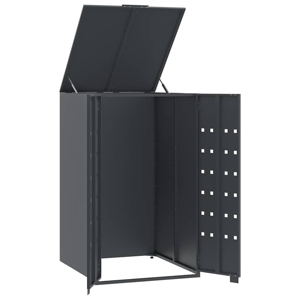 vidaXL Mülltonnenbox für Einzeltonne Anthrazit 69x79x117 cm Stahl