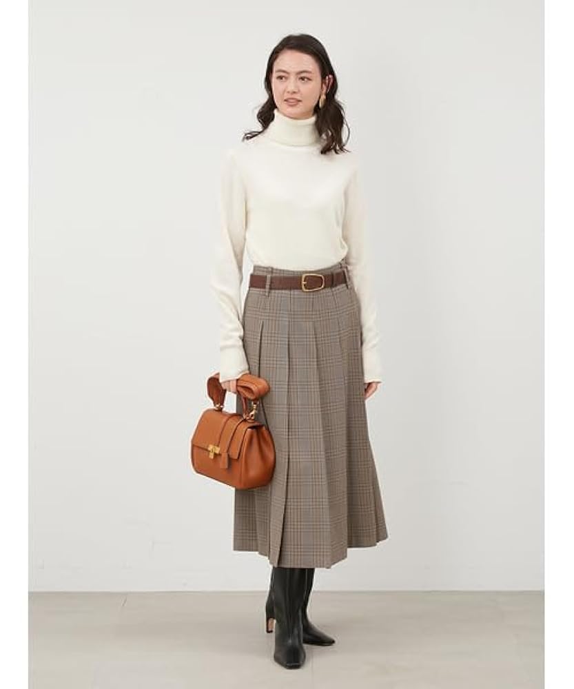［完売品］Mila Owen ベルトループデザインボックスプリーツスカート Mila Owen（ミラオーウェン）の「ベルトループデザインボックス