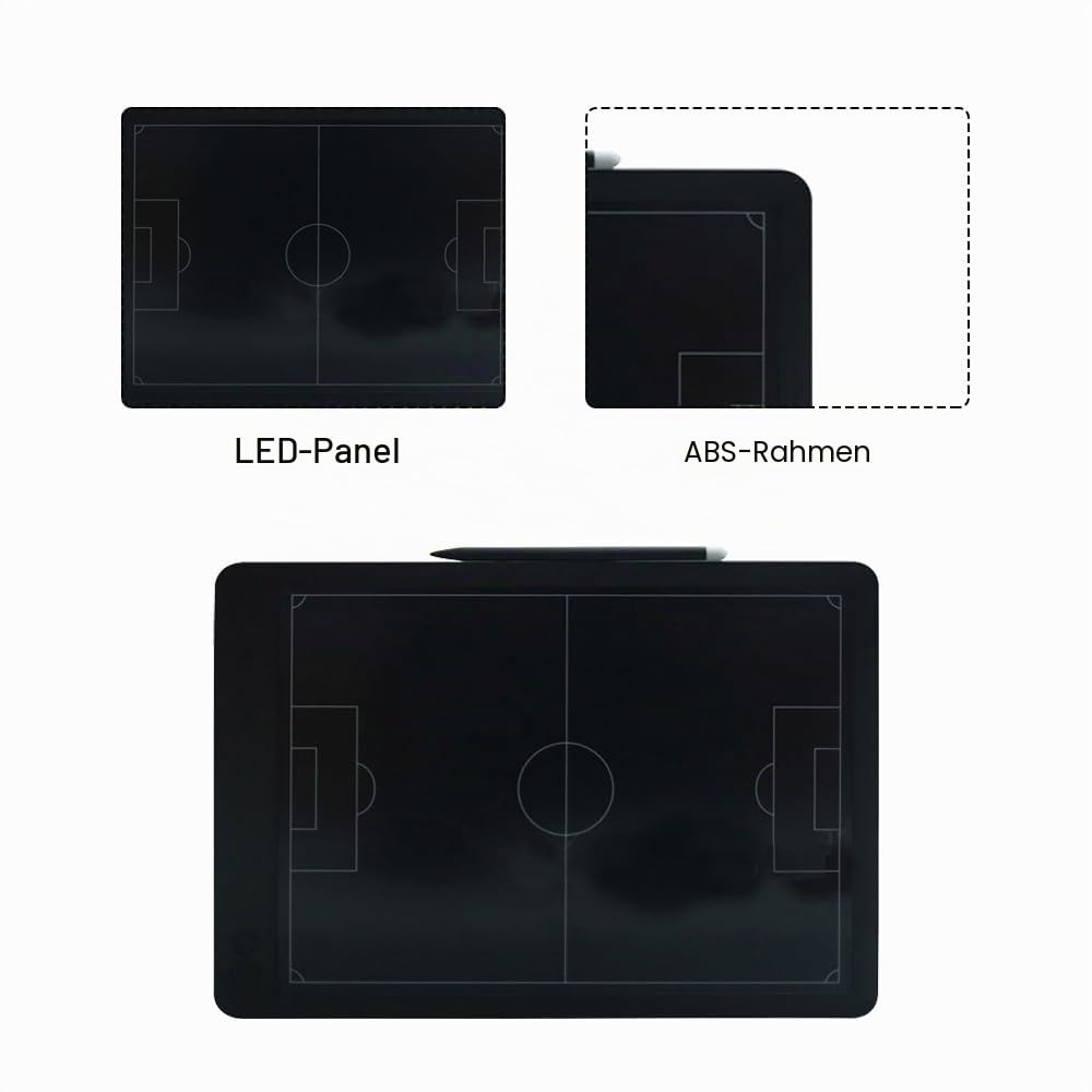 MiOYOOW Elektronisches Coach Board, Fußball-/Basketball Coaching Trainingsboard, Taktisches Coaching Board mit LCD Bildschirm für Taktische Anleitung