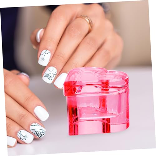 Plato para uñas de acrílico en forma de corazón miniatura 4