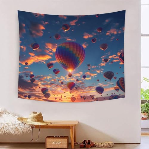 Tapisserie ballon à air chaud 3D grand format 180x230 cm pour déco salon