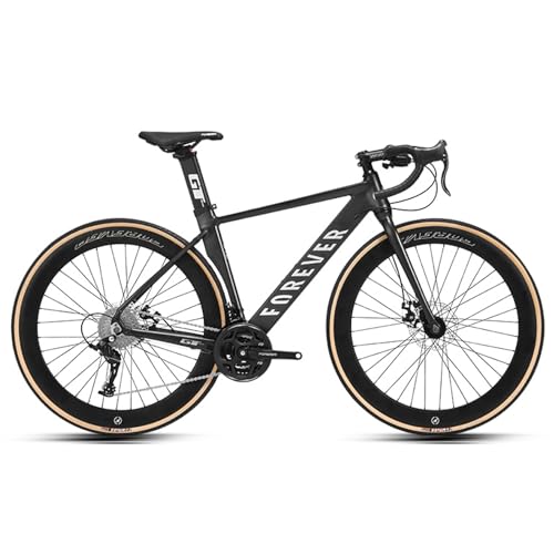 ロードバイク 自転車 27段変速 ツーリング自転車 前後ディスクブレーキ 700Cx28C アルミフレームロードバイク 刀型シートポスト ベンドハンハンドルバー 通勤 街乗り ロングライド 85% 組み立