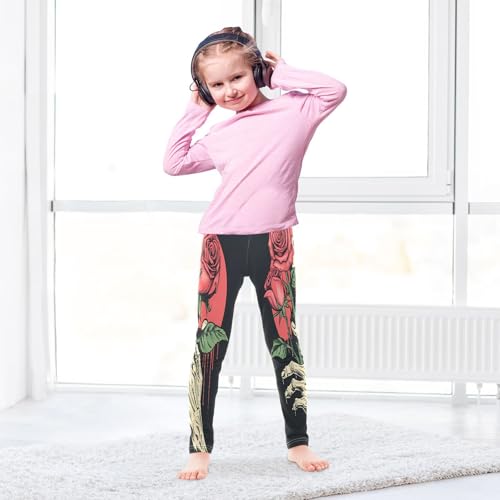 Toddler Girls Leggings Printed Yoga Pants Leggings Hand Rose for Kids4
