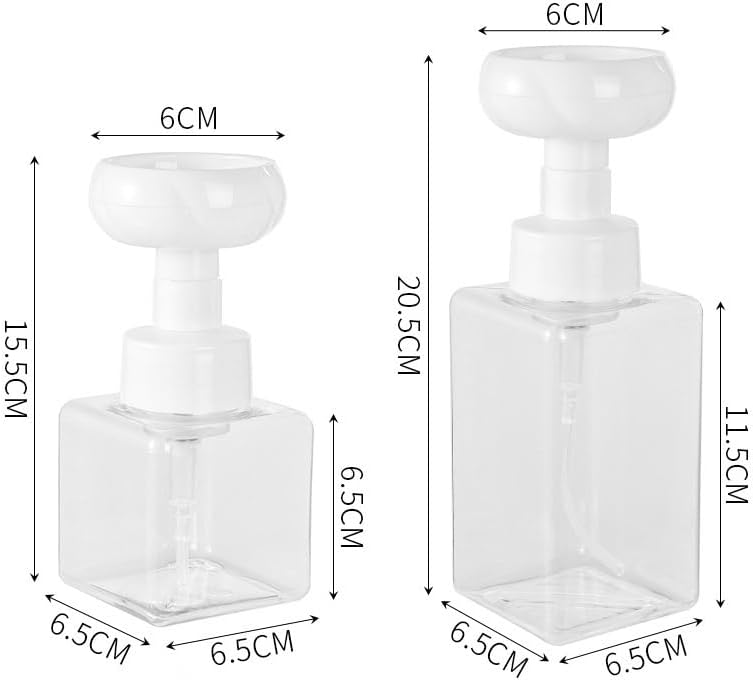 Foaming Soap Dispenser Bottles Flower Shape Foam Pump Bottles Clear Soap Dispenser Bathroom Refillable Pump Bottle for Liquid Hand Dispenser