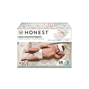 The Honest Company Clean Conscious Diapers | Plant-Based, Sustainable | Wild Thang + Flower Power | Club Box, Size 3 (16…