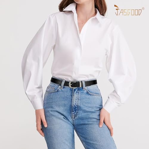 JASGOOD Womens Leather Belts for Jeans Pants 1.1" Width Vintage Ladies Belts for Dresses3