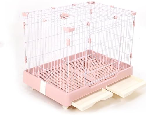 Portable Metal Wire Rabbit and Guinea Pig Fence with Wheels, Easy to Install Indoor/Outdoor Animal Enclosure, Ideal Small Pet Playpen, Adjustable Yard Barrier