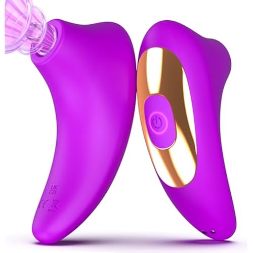 Sucking Vibrator Sex Toy - Rose Toys for Women, Clit Sucker Vibrators with 10 Sucking & Vibrating Modes for Nipple & Clitoral Stimulation, Adult Sex Toy for Women or Couples Pleasure（Purple）