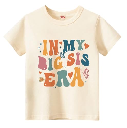 Image of Big Sister Shirt for Toddler Baby Girl Outfits Big Sis Announcement T-Shirt Gifts