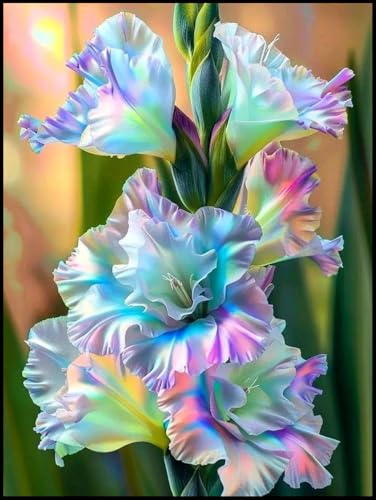 Gladiolus Bulbs.Vigorous Growing Plants/Mixed plantings of Gold Jade carvings Feel Beautiful。-/（CXXFGFT）.-5 Bulbs-E