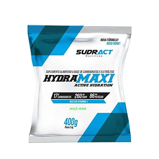 Sudract Isotônico Em Pó Hydramaxi - Rende Até 10 Litros - Energy Drink - Pré E Durante Os Treinos (Maçã Verde)