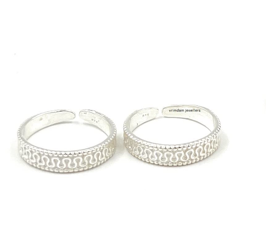 VRINDAM JEWELLERS 925 Sterling Silver Toe Rings For Women |Glossy Finish|Leg Finger Ring | Chandi | |Traditional |Adjustable |Chnadi Bichiya With Certificate Of Authenticity (B09XXJDZBC) Amazon Price History, Amazon Price Tracker