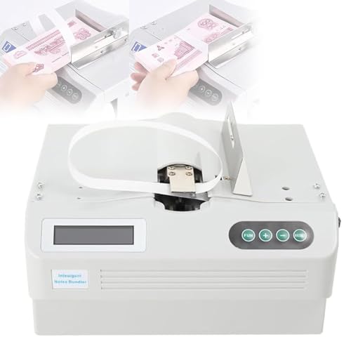 Macchina per rilegatura di valuta, strumento automatico per rilegatura a nastro di carta con funzione di conteggio per raggruppamento di banconote, design intelligente a induzione