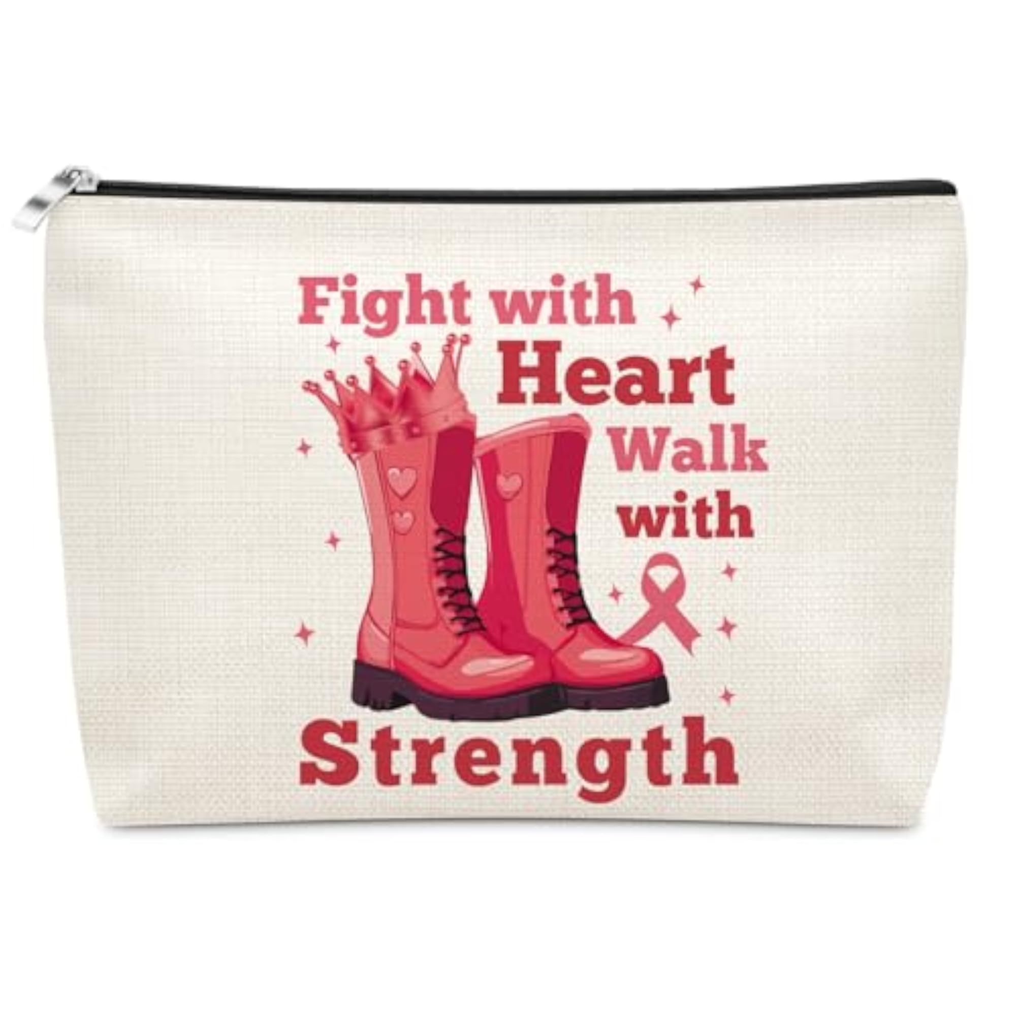 Breast Cancer Awareness Makeup Bag for Women