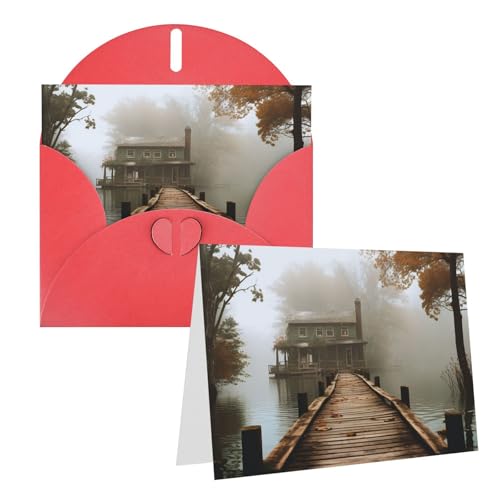 Cartes vierges Thinking of You Lake House avec enveloppes pour invitations