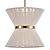 ELYCCUPA Hand Woven Boho Pendant Light Coastal Mini Modern Chandelier Adjustable Transitional Minimalist Pendant Lighting Fixtures for Kitchen Island Dining Room, White, Dia 12.2”, UL Listed
