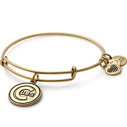 Alex and Ani Women's MLB Chicago Cubs Charm Bangle Rafaelian Gold Finish Bracelet