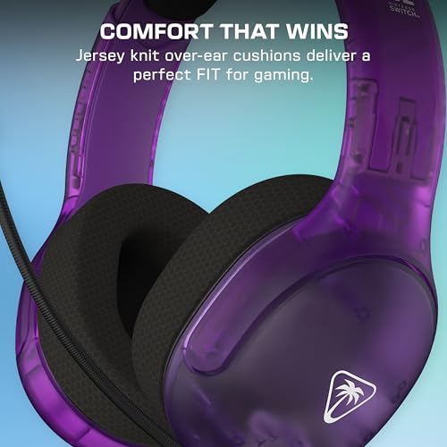 Turtle Beach Airlite Fit Kabelgebundenes Gaming-Headset – Offiziell für Nintendo Switch 1 und 2 lizenziert, robust, leicht, Violett