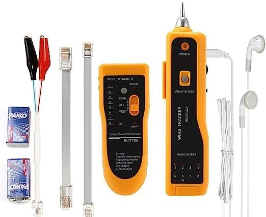XIKKART Lan Tester with Wire Tracker, Wire Tester and Tracker, Cable Tracker, RJ11 RJ45 Line Finder Cable Tester for Network LAN Ethernet Cable Collation, Phone Telephone Line Test Wire Tracer-picture-35