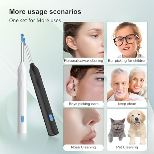 Ohrenschmalz Entferner Otoskop, WIFI 1080P HD-Ohrreiniger，360°-Weitwinkel Otoskop Kamera für Otoskop IP67 Wasserdicht Otoskop Ohr, für Phone（schwarz）