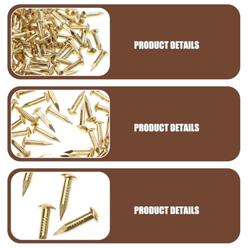 Clavos para bisagras de muebles Cabilock chapa redonda cobre puro 285 piezas fuerte fácil de instalar miniatura 3