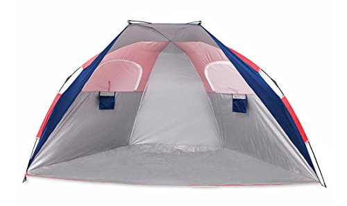 Zeckos UPF 50+ Instant Pop Up Cabana Beach & Sport Shade Shelter