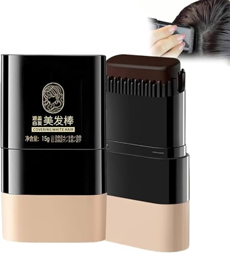 Image of 2 in 1 Hair Color Dye Stick Comb, Safe-And Waterproof and Sweat-Proof Hairs Dyes Comb,Instant and Best Hair Care, for Women & Men, Korean Hair Color Easy Application (Brown Hair Dye) (Brown)