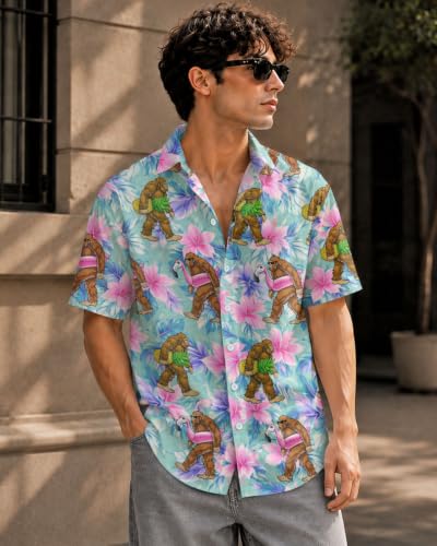 Image of 99TIMORO Funny Movie Mens Hawaiian Shirts Button Down Short Sleeve