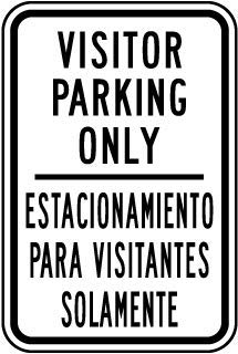 Visitor Parking only eWater Proof PVC Sticker