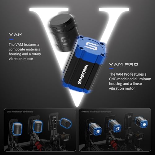 SIMSONN Pedales para Simulador de Carreras Módulo de Motor de Vibración Reactor de Pedales Hápticos VAM y VAM Pro (VAM PRO 3PCS PER SET) - imagen 5