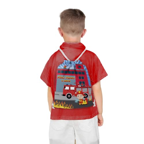 Mochilinha Bag Infantil Personalizado com Nome e Idade Bombeiro (Mochilinha 20x30, Unidades, 01)