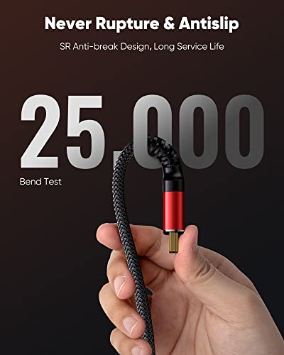 Image of Highwings 8K HDMI 2.1 Cable 2-Pack 3.3FT /1M, 48Gbps Ultra High Speed-Red | Braided Slim HDMI Cord, 8K60Hz 4K@120Hz 8K@60Hz, HDCP 2.2&2.3, eARC,Dynamic HDR,DTS:X Compatible for PS5 /Blu-ray /Roku TV /HDTV