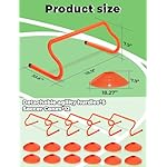 GHB Speed Agility Training Equipment, 5 Pack Agility Hurdles Soccer Cones 12 Pack Detachable Sturdy Hurdles Training Equipment Set with Carry Bag for Athletes,Soccer,Basketball - Image 2