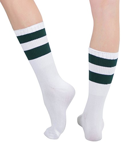 Image of ToBeInStyle Women's Acrylic Ankle Hi With Double Stripe Top Crew Fun Athletic Socks