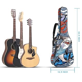 Housse de transport rembourrée imperméable Oxford pour guitare avec bandoulière réglable Motif pieuvre et requins - Les Beatles, Paul McCartney, John Lennon, RIngo Starr, George Harrison Housse de transport rembourrée imperméable Oxford pour guitare avec bandoulière réglable Motif pieuvre et requins – Image 5