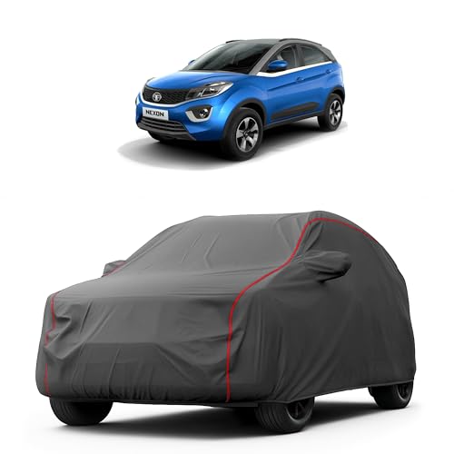 Image of Heavy-Duty Car Cover for Compatible with Tata Nexon (2016 to 2025 All Models) Deluxe Car Protection Cover - Waterproof & UV-Resistant All-Season Exterior Protection