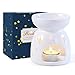 Bochee Bruleur Bougie en Céramique avec Coffret Cadeau, Brûleur Tartelette, Motif étoiles, Aromathérapie, Brûleur Huile Essentielle avec Porte-Bougie, pour Décoration Maison, Méditation, Idée Cadeau