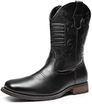 Bruno Marc Cowboy Bottes Carré Toe Bottes de l'Ouest Bottes pays brodées pour homme