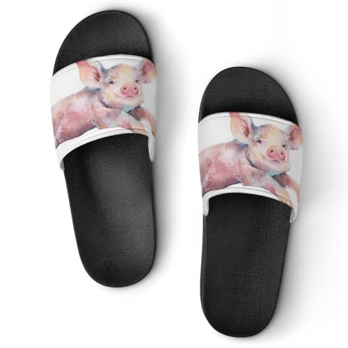 Sandales chaussons de maison cochon et claquettes femme de bain imperméables