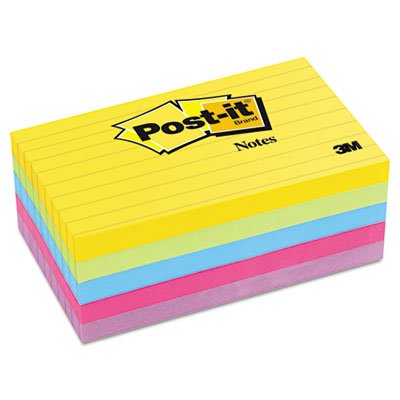 Original Pads in Jaipur Colors, 3 x 5, Lined, 100-Sheet, 5/Pack